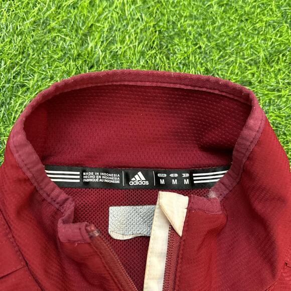 Adidas Maroon Soccer Quarter-Zip Jacket - Picture 3 of 4